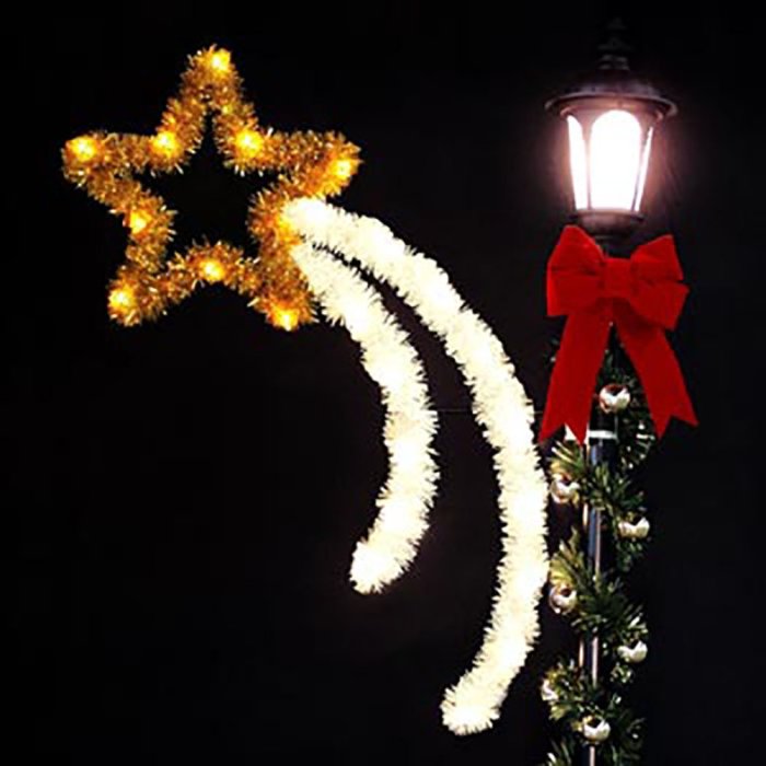 Christmas light pole decoration