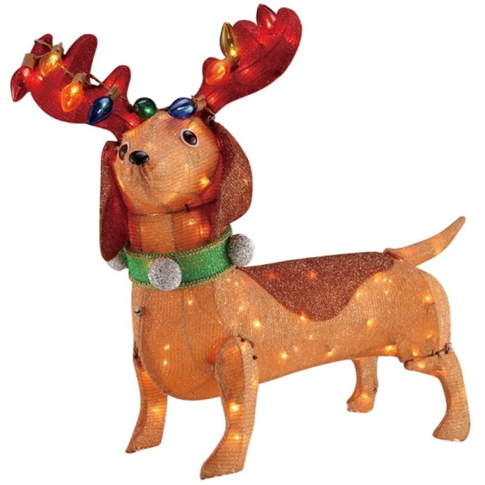 Sausage dog christmas decoration