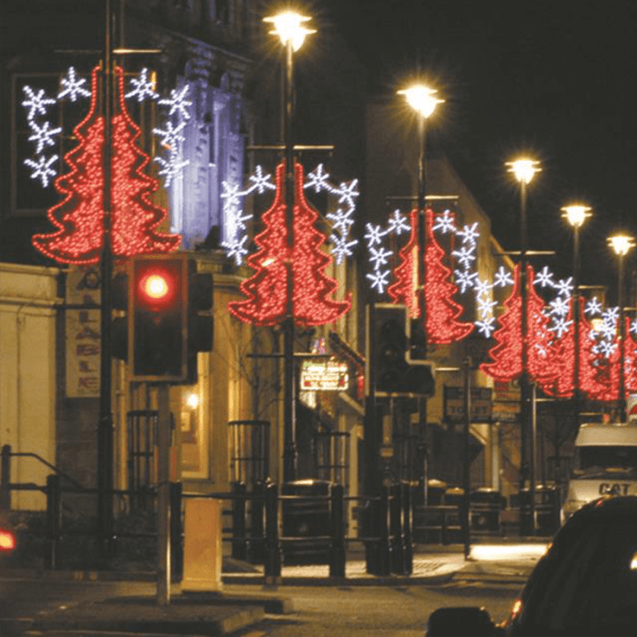 Christmas light pole decoration